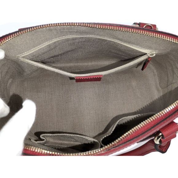 Gucci Handbag GG Charm Leather Red - Picture 9 of 10